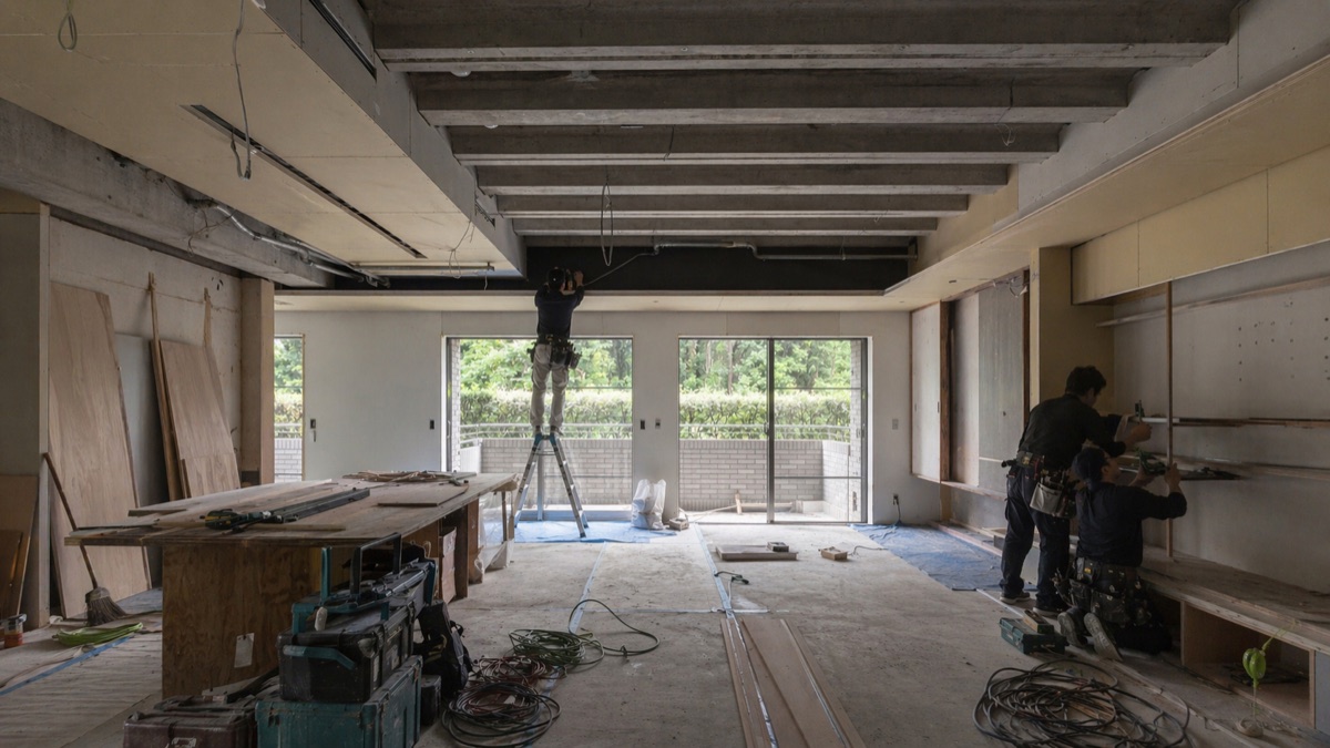T様邸のリフォーム工事中